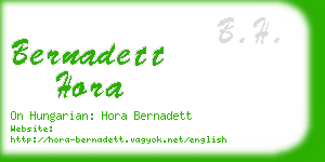 bernadett hora business card